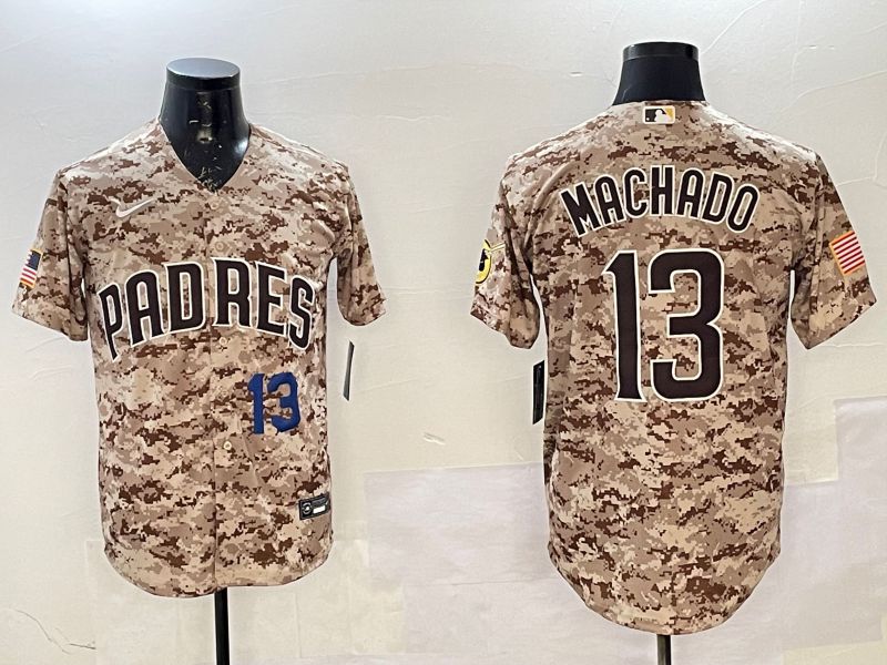 Men San Diego Padres #13 Machado Camo Game 2025 Nike MLB Jersey style 8->san diego padres->MLB Jersey